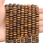 BONNY BOXX Natural 1 Strand 5 * 8mm Classic Tiger Eye Rondelle Beads, Natural Abacus Disk Stone Beads Loose Spacer Gemstone for DIY Bracelet Necklace Jewelry Making - color: Classic Tiger Eye, size: 5*8mm