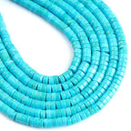 150pcs 2x4mm Natural Blue Turquoise Stone Tube Shape Beads Loose Flat Round Cylinder Flat Spacer Black Stone Beads for Bracelet Earrings Jewelry Making - color: Blue Turquoise, size: 2x4mm Tube shape