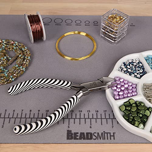 The Beadsmith Side Cutter – Zebra Print Line – 5 inches (127 mm) – Comfortable Handle with Double Leaf Springs – Jewelry Making Tool for Creating Bracelets, Earrings and Necklaces - size: side cutter - 5"