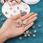 Craftdady 30Pcs Crystal Rhinestone Disco Ball Beads 12mm Rondelle Round Loose Beads Platinum Brass Spacer Beads for Bracelet Necklace Earring Craft Making - color: Platinum-12x10mm