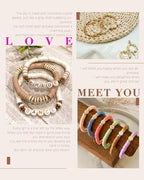Bracelet Making Kit, 10,000 Pcs Polymer Clay Beads, 48 Colors Round Letter Beads Jewelry Making Kit Friendship Bracelets Heshi Beads with Charms Strings Crafts Gift for Girls Adults - color: Fashion color