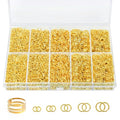 4600 Pcs Jump Rings for Jewelry Making Kit Gold & Silver, Open Rings with Opener Tools for Earrings, Keychains, Bracelet & Necklace Repair Supplies - color: 4600Pcs Gold