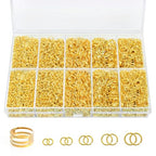 4600 Pcs Jump Rings for Jewelry Making Kit Gold & Silver, Open Rings with Opener Tools for Earrings, Keychains, Bracelet & Necklace Repair Supplies - color: 4600Pcs Gold