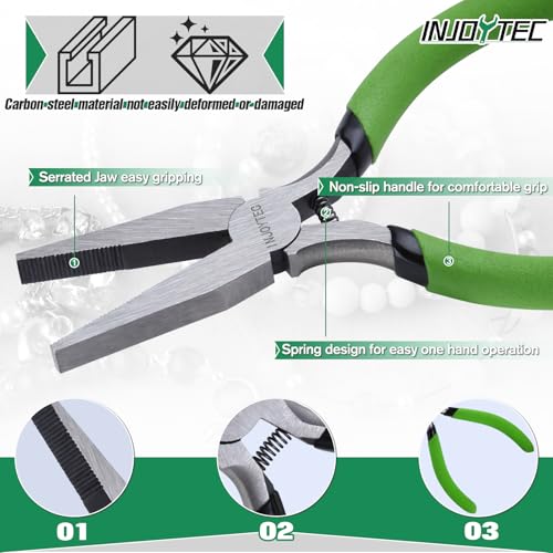 Flat Nose Pliers 5 Inches Mini Duck Bill Pliers Chain Nose Pliers Smooth Jaw Pliers Flat Nose Jewelry Pliers Precision Jewelry Making Hand Tools for Jewelry Making Wire Bending - style: Flat Nose Pliers