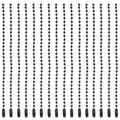 MECCANIXITY Ball Bead Chain Beaded Necklace Chains 5 Inch Adjustable Metal Ball Chains 2.4mm/0.1inch Keychain for Jewelry Making,DIY Craft Projects,Pack of 36(Black) - color: Black