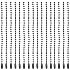 MECCANIXITY Ball Bead Chain Beaded Necklace Chains 5 Inch Adjustable Metal Ball Chains 2.4mm/0.1inch Keychain for Jewelry Making,DIY Craft Projects,Pack of 36(Black) - color: Black