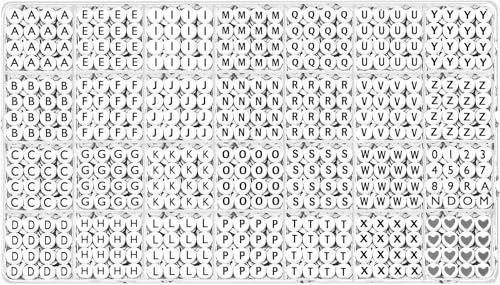 Alphabet Beads A-Z 1400+Pcs Letter Beads, Acrylic 4x7mm Round Letter Beads Kits,Black Digit and Colorful Smile Beads for Bracelets Necklaces DIY Jewelry Making 2Box(Black+Colorful) - color: 2Box(Black+Colorful)