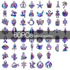 stino 100 G Mixed Style Metal Charms for Jewelry Making, Bulk Silver & Gold Plated, for Bracelet, Necklace, Earrings DIY Crafts - style: Rainbow 1