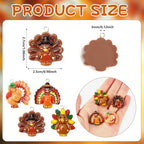 Augshy 64 Pcs Fall Thanksgiving Turkey Charms Mini Resin Turkey Charm Beads Turkey Pendant Ornament for DIY Bracelet Necklace Jewelry Making - style: Turkey Style