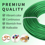 12 Gauge Aluminum Wire 100FT, 2mm Bendable Metal Anodized Aluminum Wire for Sculpting Jewelry Making Crafts Wreath Beading Floral(Grass Green) - color: Grass Green