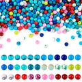 540Pcs 3mm Turquoise Beads Natural Round Gemstone Beads Mixed Color Synthetic Stone Loose Spacer Beads Tiny Small Craft Seed Beads for DIY Bracelets Necklaces Earrings Jewelry Making - color: Mixed Color-3mm Round