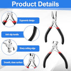2 Pack Zipper Pliers Zippers Repair Kit Tool, Zipper Install Pliers for Replacement Repair, Stainless Steel Jewelry Plier Fix End Cutting Plier Hand Fix Tool for Stops Repairs