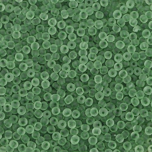 4mm Frosted Glass Seed Beads for Jewelry Making, 1000pcs Tiny Glass Bead Matte Pony Loose Spacer Beads for Beading, Friendship Bracelet, Pendants, Necklaces, DIY Crafting, Emerald - color: Emerald