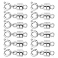 Magnetic Clasps for Necklaces Strong Magnetic Necklace Clasps and Closures, 14K Gold and Silver Bracelet Converter for Women - color: 12Pcs Silver