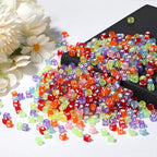 ZHIYUXI 1500pcs Acrylic Beads - White Letter, Mixed Color Cube, Alphabet Beads for Jewelry Making, Friendship Bracelets, Necklaces (6 x 6mm) - color: E# White Letter Mixed Color Beads