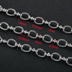 UMAOKANG 2 Meters Stainless Steel Jewelry Chains Bulk Rolo Chains Bulk for Men and Women Jewelry DIY Jewelry Making Chain - color: Rolo (Steel)