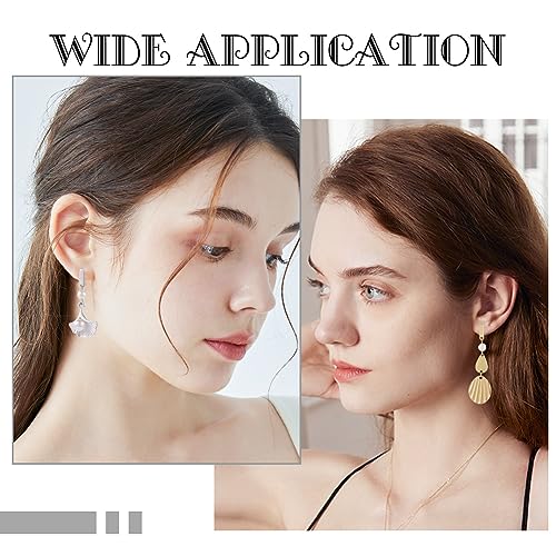 SUNNYCLUE 1 Box 40Pcs 24K Gold Plated Earring Findings Earring Stud with Hole Stainless Steel Ear Posts Retangle Ear Post and Backs for Jewelry Making Accessories DIY Crafts - color: 20pairs 24k Gold Plated & Stainless Steel Earring Findings