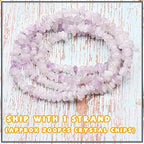 500 pcs Natural Chip Stone Beads, Amethyst Jade 5-8 mm Irregular Gemstones Healing Crystal Loose Rocks Bead Hole Drilled for Jewelry Making Bracelet - color: Amethyst Jade