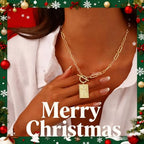 Carffordo Gold Plated Necklaces for Women - Dainty Layered 14K Gold Plated Stack Paperclip Rope Cuban Toggle Link Chain Choker Necklace Set Chunky Trendy Jewelry Gift - style: Cross-OT