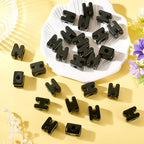 FASHEWELRY 30Pcs Acrylic Letter H Beads with Large Hole Big Plastic Letter Blocks European Beads 3D Letters Chunky Vowel Initial Alphabet Bead for Key Chains Necklace DIY Arts Craft Projects - color: Black, size: H