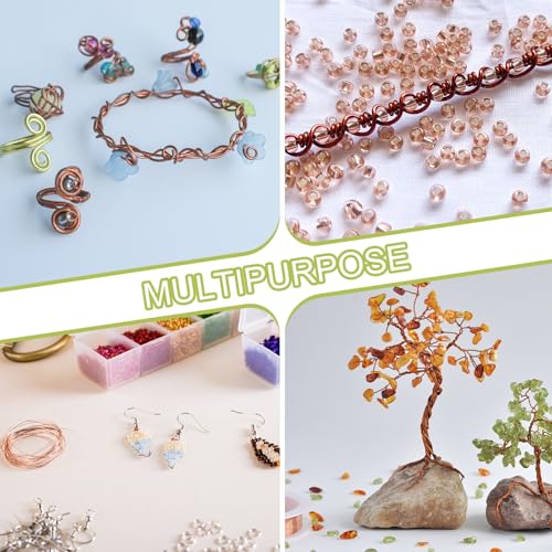 PATIKIL 99.9% Pure Copper Wire for Jewelry Making, 16 Gauge (1.3mm) Copper Craft Wire 14.8 Feet Beading Jewelry Making Supplies for Crafting Wreath Electroculture Gardening - size: 16 Gauge x 14.8 Feet