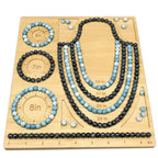 Petoysoso Bead Boards for Jewelry Making, Bamboo Beading Board for Bracelet & Necklace, Beading & Jewelry Making Supplies,Bead Tray - size: Necklace & Bracelet-M3