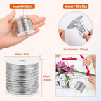 cridoz 18 Gauge Stainless Steel Wire for Jewelry Making, 1mm Baling Wire for Wrapping, Craft and Jewelry Making - size: 18 Gauge