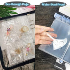 Clear Double-Sided Refill Inner Pages for Transparent Jewelry Storage Book 6 Ring Binder, 20 Sheets 160 Pockets - color: 20 Sheets for Small Bags