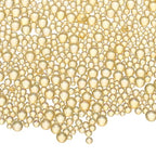 Iridescent Glass Tiny Bubble Beads, 0.4-3mm 20g No Hole Micro Mini Round Gold Water Droplets Beads - Applications: for Resin Filler, Nail Art, Dollhouse Bath Tub, 2-Pieces - color: Gold, size: φ0.4-3mm