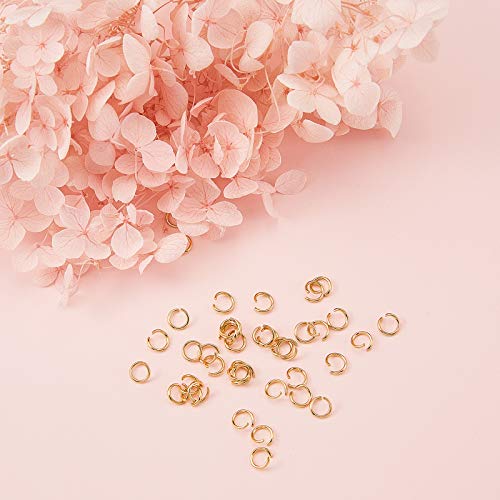 DanLingJewelry 200 pcs 304 Stainless Steel 23 Gauge Open Jump Rings 5mm for Jewelry Making Connectors Jewelry Finding Golden Color - color: 200 pcs - ф5mm δ 0.7mm - Golden