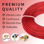12 Gauge Aluminum Wire 100FT, 2mm Bendable Metal Anodized Aluminum Wire for Sculpting Jewelry Making Crafts Wreath Beading Floral(Red) - color: Red