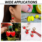 Craftdady Fruit Dangle Charms Pendants Cute Resin Food Pendants Apple Orange Pineapple Strawberry Pendants Lovely Vegetable Mushroom Charms for DIY Craft Earring Bracelet Necklace Jewelry Making - color: Mix Colors, 9 fruits