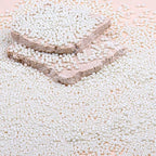 2mm Glass Seed Beads Bulk, Beige 12/0 Tiny Round Seed Bead, Small Mini Pony Craft Beads for Bracelet Necklace Wrist Jewelry Making Beading Weaving DIY Crafts Supplies - color: Beige