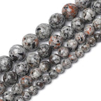 6mm Flame Stone Natural Stone Beads Round Loose Beads for Jewelry Making Yochus DIY Beads Bracelet Necklace - color: Flame Stone, size: 6mm