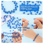 100pcs Light Sapphire Blue Faceted Crystal Glass Beads 8x10mm, Shiny Teardrop Glass Beads for Jewelry Making, Crystal Beads for Bracelet Necklace Earring DIY Craft - color: Light Sapphire Blue