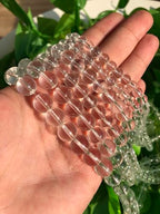 45pcs Clear Quartz Stone Beads，8mm Healing Power Natural Stone Round Loose Beads for Jewelry Making Earring Necklace DIY Crafts - color: Smooth Clear Quartz Stone, size: 8mm 45beads