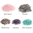 400pcs Natural Chip Stone Beads Rose Quartz 5-8mm Irregular Gemstones Healing Crystal Drilled DIY Loose Rocks Bead Crystal for Bracelet Necklace Jewelry Making Crafting - color: Rose Quartz