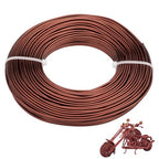 12 Gauge Aluminum Wire 100FT, 2mm Bendable Metal Anodized Aluminum Wire for Sculpting Jewelry Making Crafts Wreath Beading Floral(Coffee Copper) - color: Coffee Copper