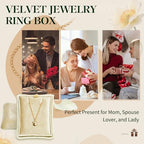Necklace Boxes, Velvet Small Earring and Necklace Case for Women with Tassel, Empty Long Necklace Pendant Box for Her(Beige) - color: Beige