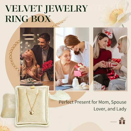 Necklace Boxes, Velvet Small Earring and Necklace Case for Women with Tassel, Empty Long Necklace Pendant Box for Her(Beige) - color: Beige