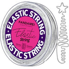 FANDAMEI 1.2mm Elastic String, Metallic Silver Stretch Cord for Craft Gift Jewelry Making, Elastic Cords Ribbon for Hair Braids, Elastic String for Bracelets, Beading Cord Stretchy Christmas Craft DIY - style: B-Silver