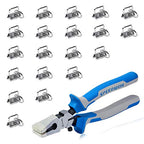 SPEEDWOX Key Fob Pliers and 20 Sets 1 Inch Key Fob Hardware with Keychain Split Rings Webbing Fabric Strapping Wristlet Set White Nickel Glass Breaking Pliers Tools Rubber Tips - size: 1" White Nickel