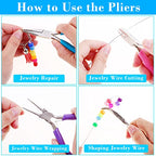 shynek 4pcs Jewelry Pliers Tools Kit for Crafts, Wire Wrapping, Jewelry Making Supplies - style: Set of 4