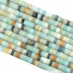 2x4MM 150PCS Amazonite Tube Cylinder Rondelle Abacus Disk Spacer Loose Beads for Jewelry Making - color: Amazonite, size: 2x4mm cylindrical