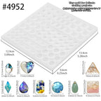 FUNSHOWCASE Cabochon Resin Mold Pack of 2 Mosaic Tile Epoxy Casting Jewelry Making - color: 358 Cavities 15 Designs
