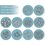 PH PandaHall 90pcs 15 Style Ocean Fish Charms Tibetan Seashell Marine Pendants Antique Silver Animal Sea Creatures Charms Pendants for Wakiki Hawaii DIY Bracelet Necklace Keychain Jewelry Making - color: 15 Styles Sea Creatures - 90pcs