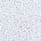 2000pcs Glass Seed Beads Bulk, 4mm 6/0 Mini Pony Spacer Small Individual Color Seed Beads for DIY Bracelet Necklaces Wrist Jewelry Making, Cream White - color: Cream White