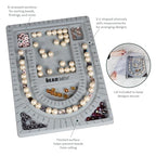 The Beadsmith Bead Board with Cover, Grey Flocked, 3 U-Shaped Channels, 6 Recessed Compartments,13.25H x 9.75L inches, Design Boards for Creating Bracelets, Necklaces and Other Jewelry - size: 28" - U Channel w/ Cover