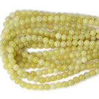 45PCS 8mm Natural Yellow Lemon Jade Gemstone Round Loose Beads for Jewelry Making DIY Findings 1 Strand 15" - color: Lemon jade, size: 8mm