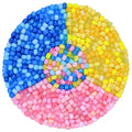 Plastic Pony Beads for Jewelry Making, 1200 Pieces, Multi-Color, 0.35 x 0.22 inch, DIY Craft Beads for Bracelets and Hair Braids (Yellow+Pink+Aqua) - color: Yellow+pink+aqua